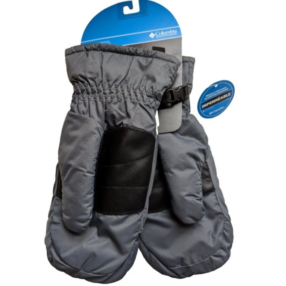 NWT Columbia Boys Rain Water Stain Resistant Mitten Gray Ski Gloves Size… - Picture 7 of 7